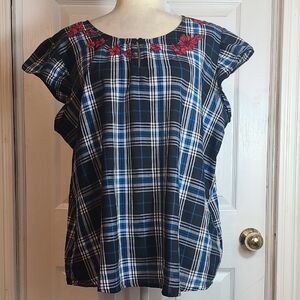 Liz Claiborne Embroidered Blouse